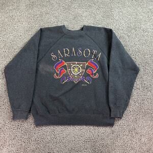 VINTAGE Sarasota Florida Sweatshirt Mens M Paradies Collection USA Made 90s READ